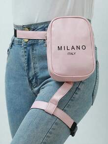 米兰意大利印花迷你可调节腿包，便携多功能运动腰包，适合户外运动、休闲跑步、户外骑行、健身杂物收纳，轻便尼龙内衬，易于清洁，适合日常通勤和外出，是返校季、海滩、海边、度假、母亲节、夏季、新年、斋月、开斋节、情人节、圣诞节或感恩节的完美礼物。 - 彩色 - 查看 10