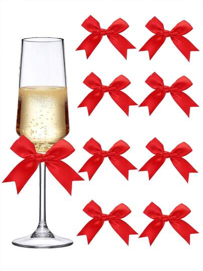 20pcs Red & Pink Self-Adhesive Bow Decorations, Suitable For Packaging Bottles, Gift Boxes, Cakes, Candies, DIY Crafts, Gifts, Weddings, Baby Showers, Bachelorette Parties, Christmas, Birthdays, Outdoor Parties, Camping, Halloween And More