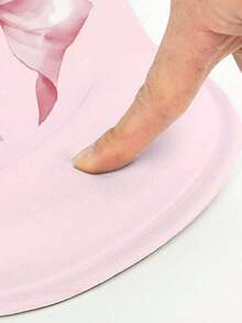 1个粉色蝴蝶结硅胶鼠标垫，厚实柔软，适合女性使用，也适用于办公、游戏、桌面和腕托，返校季游戏鼠标垫，桌面配件，办公用品，鼠标垫，桌面鼠标垫 - 彩色 - 查看 3