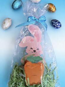 20pcs Easter Gift Set (10 Rabbit Cards + 10 Carrot Gift Boxes) - Candy And Jewelry Gift Boxes For Holiday Packaging And Easter Candy & Spring Celebration Decoration - Multicolor - View 6