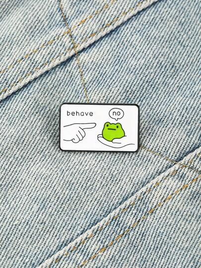 行为举止无礼珐琅胸针别针青蛙时尚装饰胸针饰品翻领包徽章珠宝礼品