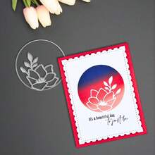 创意花朵切割模具，DIY剪贴簿相册和压花模板，贺卡制作工具，卡片纸切割工艺品，礼品卡制作模板模切。 - 銀色 - 查看 5