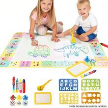 Large Size Magic Water Color Mat With Reusable Magic Pen, Children's Drawing Board Toy, Montessori Scribble Painting, Size 39x31 Inches (100x80 Cm), Back To School Essential - Multicolor - View 6