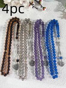45pcs Acrylic Tasbih Beads, Muslim Prayer Beads, Middle Eastern Style Rosary Beads For Daily Use - Multicolor - View 9