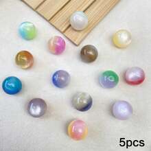 5pcs Colorful Acrylic Reversible Beads, DIY Jewelry Making, Craft Supplies, Friendship Gifts, Home Decor, Small Accessories - DIY - View 17