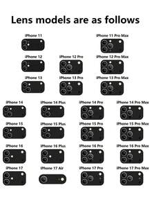 1个全新创意极简高端苹果设计奢华大视野钢化玻璃镜头保护手机壳，兼容 17/17Pro/17ProMax/17Air/16/16Pro/16ProMax/16Plus/15/15Plus/15Pro/15ProMax/14/14Plus/14Pro/14ProMax/13/13Pro/13ProMax/12/12Pro/12ProMax/11/11ProMax，磨砂防摔，全覆盖金属漆高级保护壳 - 彩色 - 查看 9