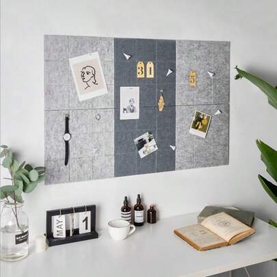 1pc30 * 30cm Soundproof Board, Felt Message Board, Self-Adhesive Nine Grid Message Board, Background Photo, Wall Sound-Absorbing Board