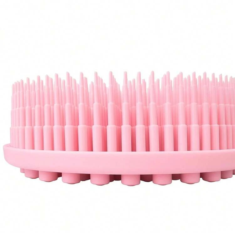 1/2pcs Silicone Body Exfoliating Brush, Unisex Loofah Alternative, Soft Silicone Material, 2-In-1 Shower & Shampoo Brush, Suitable For Sensitive Skin, Back, Shower, Silicone Exfoliating Cleansing Brush, Silicone Shampoo & Shower Brush, Adult Double-Sided Friction Shower Brush, Massage Shower Brush, Bathroom Cleaning Tool - Multicolor - View 11