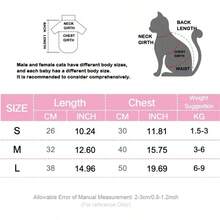 Breathable Cat Anti-Lick Spay/Neuter Suit, Kitten Weaning Anti-Scratch Body Wrap Vest, Pet Surgery Garment - Multicolor - View 6
