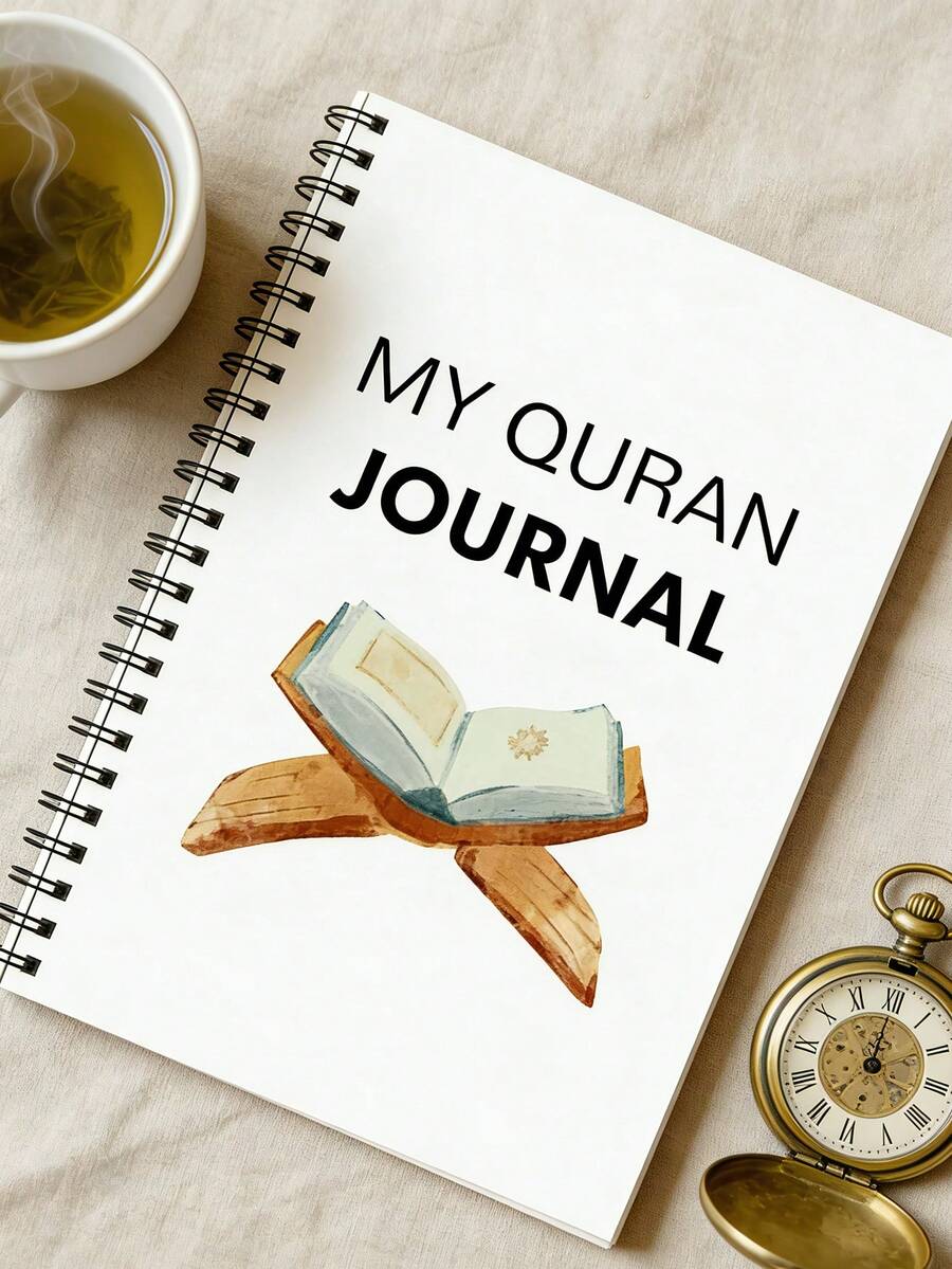 2026 Undated Ramadan Planner - A5 Spiral Bound Ramadan Daily Prayer Journal With Tracker, Includes Arabic/English Islamic Diary, Meal Planner, To-Do List And Ramadan/Spiritual Reflection Cover (31 Days) - Multicolor - View 1