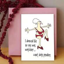 1 Pc Humorous Dancing Themed Birthday Greeting Card Funny Court Date Pending Message, Paper Material, Universal Recipient, Unique Adult Birthday Card For Friends And Colleagues - one-size - View 6
