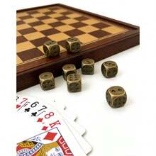 复古骰子 2 颗，六边形，精美雕刻金属，角色扮演游戏桌面摆件，棋盘游戏及玩家礼物，派对及生日礼物的理想之选，复古角色扮演游戏爱好者的必备之选 - 銅色 - 查看 3