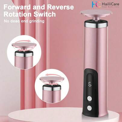 Hailicare Removedor eléctrico de callosidades de los pies, 6 velocidades, pantalla LCD digital, cabezales de molienda duales, tipo inalámbrico con carga USB-C recargable de 1200mAh, herramienta de pedicura con papel de lija reemplazable para callosidades y cuidado de los talones
