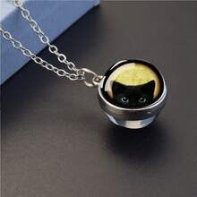 1PC Black Cat Moon Night Pendant Necklace Women Fashion Jewelry Gift For Her Birthday Valentine's Day Anniversary Present - style - View 10