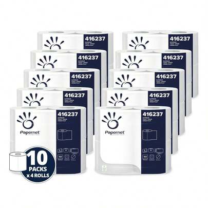 Papernet - Toilet Paper 416237, 40 Rolls In Cellulose, Roll Length 20m, 160 Sheets Per Roll, Roll Diameter 12cm