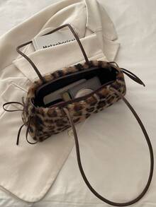 New Fashionable Leopard Print Handbag, Suitable For Parties, Outings, Vacations, Shopping And Daily Use, Can Store Coins, Phones, Also Suitable As A Work Bag For White-Collar Workers, College Students And Office Workers, Elegant Ladies Bag - Coffee - View 6