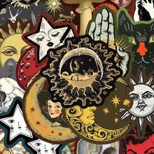 50 piezas Pegatinas celestiales misteriosas para portátil, cuaderno, funda de teléfono, útiles escolares, vuelta al cole - Multicolor - Ver 2