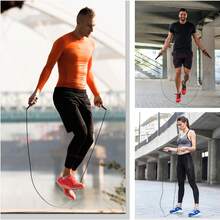 Adjustable Jump Rope, Suitable For Adults & Students, Non-Slip Fitness Jumping Rope, Wireless Jump Rope, Adjustable Fitness Weight Loss Jump Rope, Aerobic Fitness Accessories, Durable, Solid Color, Unisex Adjustable Jump Rope, Gym Accessories, Sports, Fitness, Home Workout, Bodybuilding, Weight Loss