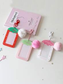 1 PC Girl Heart Cartoon Strawberry 3-Inch Small Card Display Card Set Student Star Chasing Pendant Hard Card Set Bus Kaka Bag - Multicolor - View 1