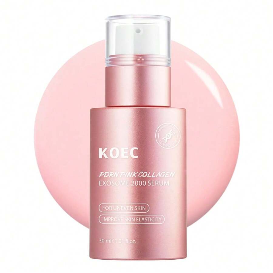KOEC 2000 PDRN 粉色胶原蛋白外泌体精华液，液体肌肤强化精华，保湿，改善肤色不均，细致毛孔，改善肤质，韩国护肤品 - 粉色 - 查看 1