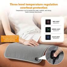1pc Rapid Heating Seat Cushion, Smart Multi-Level Temperature Control, Large Heating Area, Warm For Outdoor Activities, Refined Fabric, Dotted Anti-Slip Design, Compact & Portable, Suitable For Camping, Fishing, Seat Heating, Office And More Scenarios - Light Grey - View 2