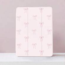 1pc Minimalist Pink Bow Design Tablet Protective Case, Compatible With IPad 10.2", IPad Pro 11" 2021/2020/10th Gen, IPad (A16) 11" 11th Gen 2025, IPad 8th/9th/10th Gen, Galaxy Tab A8 10.5" 2022, Matepad 10.4"/Tab, With Pencil Slot, Anti-Drop, Tablet Stand Protective Cover, Romantic Gift For Family And Friends - Multicolor - View 4