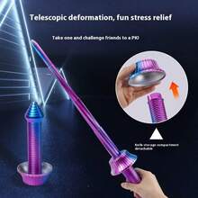 2026 New 3D Printed Retractable Sword, Spiral Shrinking Samurai Blade, Gravity Carrot Knife, Birthday Gift, Christmas Gift, Valentine's Day Gift, Holiday Gift, Perfect Gift - Multicolor - View 3