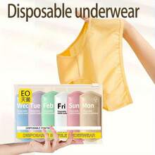 Disposable Underwear For Business Travel And Postpartum Use, Independent Portable Packaging - Colorful 5 Pack - View 8