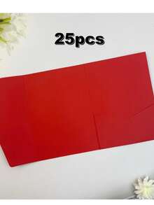 25pcs Tri-Fold Pocket Wedding Invitation Cards With Envelopes, Simple Invitation Cards For Engagement, Quinceanera, Christening, DIY Invitations, 5*7 Inch Pocket Invitations, Customizable Invitations - Dark Green - View 13