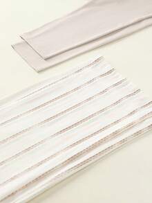 2pcs/Set Women's Cotton Long Sleeve Pajamas, Puppy Print, Soft & Breathable Sleepwear Set, Spring/Autumn - Apricot - View 3