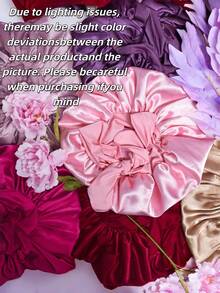 1pc Luxury Satin Silk Sleep Cap With Adjustable Drawstring - Lightweight Hair Care Sleep Bonnet, All-Night Comfort, Perfect For Long Curly Or Braided Hair - Premium Bathroom Accessory, Fashionable & Comfortable, Unisex Hair Care Product For Nighttime - Multicolor - View 7