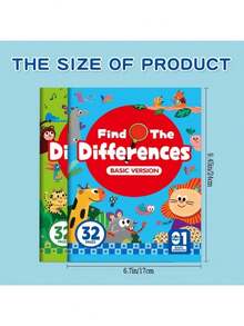 1 Book - Hidden Difference Activity Book, Including 32 Interactive Observation Games And Memory Exercises | Attention And Concentration Training | Visual Perception Skills, Concentration Games With Numbered Pages - Multicolor - View 3