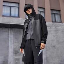 adidas THREE-IN-ONE FLEECE JACKET 防潑防風三合一加絨休閒連帽外套外套 男女同款 固態深灰