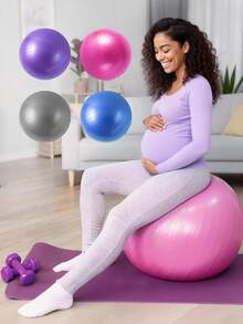健身球、瑜伽球、孕妇球、分娩球、大型健身球、瑞士球、大型瑜伽球、瑜伽、普拉提和健身球 - 家用健身房和办公椅稳定球，核心和平衡训练配件，物理治疗器材，配有快速充气泵，4 种尺寸：45 厘米/55 厘米/65 厘米/75 厘米，防爆防滑健身球，适合日常锻炼和瑜伽练习 - 紫色 - 查看 4
