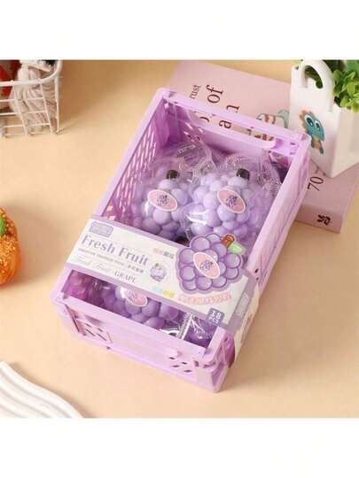 Giocattolo antistress realistico a forma di uva, decorazione soffice e schiacciabile a forma di frutta, adatto per varie occasioni festive