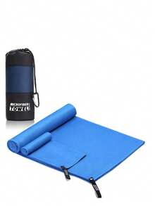 Sapphire Blue Multi-Size Super Soft Breathable Moisture-Wicking Outdoor Sports Microfiber Towel, Quick-Drying Towel Suitable For Outdoor, Beach, Yoga, Running, Portable, Outdoor Travel, Fitness - Sapphire Blue - View 3