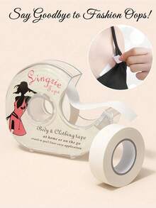 1-2 片 PET 双面防走光胶带，透明隐形，适用于低胸露肩背心，遮盖胸部并防滑。