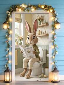 1 pieza - Camino de mesa de vitral de Pascua: Impresión 2D con tema de cruz y conejo, con acentos festivos de huevo y flor - Perfecto para la decoración del hogar de primavera, mesa de comedor interior/exterior, y decoración de celebración religiosa de Pascua - Multicolor - Ver 13