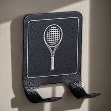 New Universals Tennis Racket Holder Wall Mounted Racket Rack Stainless Steel Wall Hook Badminton Racket Holder - Black - View 9