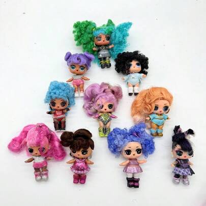  2 Pieces New Exquisite LOL SURPRISE Original Hair Transplant DIY Random Doll Series Toys - PVC Material, 8cm Height, Perfect As Birthday Gifts, Holiday Presents And Desktop Ornaments.