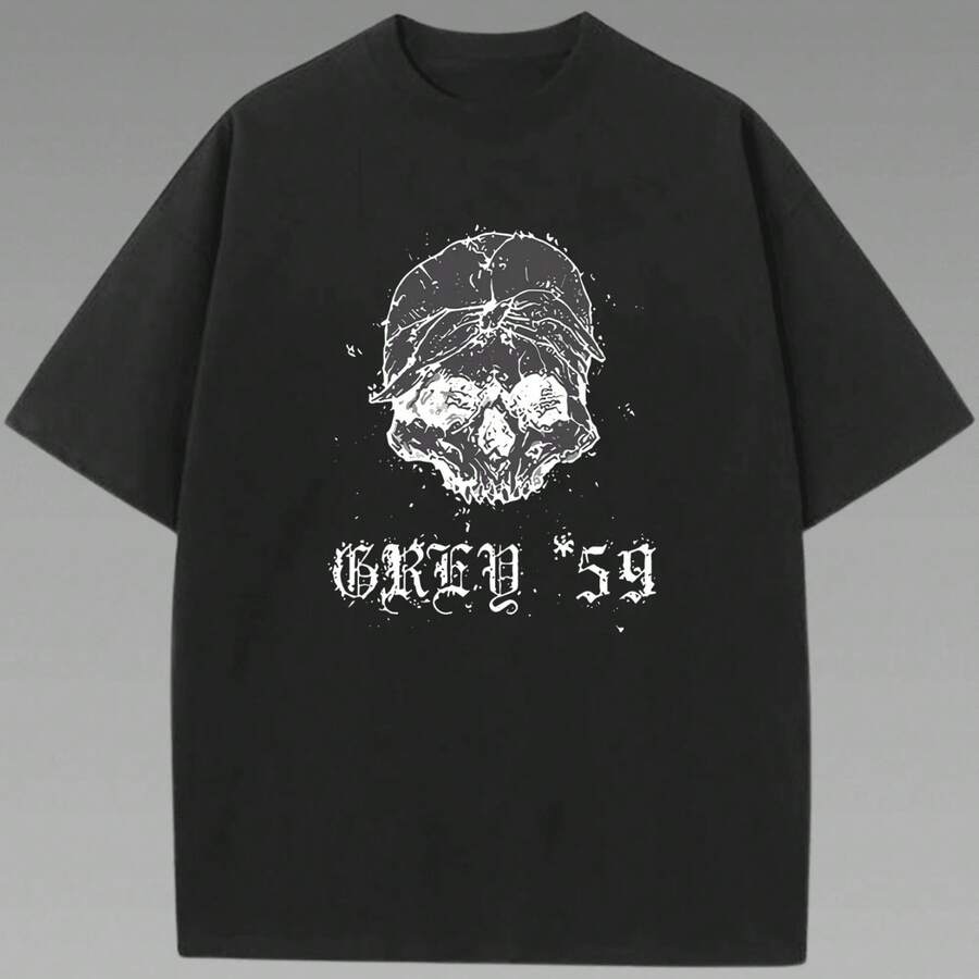 Local -69 Payeah Grey G59 Records T-Shirt 1 Pcs 220g Heavy Cotton T Shirt - màu đen - Xem 1