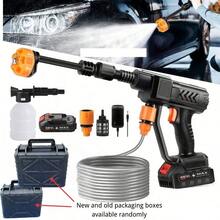 Lightweight Cordless Electric Car Wash Water Gun, Rechargeable, Lithium Battery Powered, Wireless High Pressure Car Washer, Cleaning Gun, Home Car Wash Water Gun, High Pressure Water Gun, For Car Washing, Floor Cleaning, Watering Plants