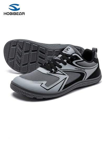 HOBIBEAR 1 Pair Unisex Lightweight Sports Shoes, Zero Drop, Extra Wide Fit, Suitable For Teens, Training, All Season, Durable Rubber Outsole, Non-Slip, Minimalist, Comfortable Walking/Hiking Shoes, Suitable For Spring, Summer, Autumn