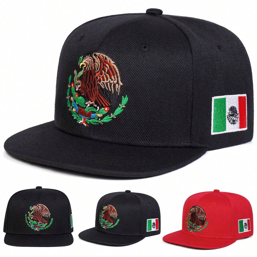 1pc Men's Eagle National Emblem Snapback Hat, Embroidered Baseball Cap, Street Fashion Casual Hat For Spring, Autumn, Travel, Beach Vacation