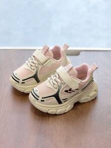 幼儿/儿童透气厚底运动鞋，男童/女童休闲软底步行鞋，春夏款 - 粉色 - 查看 1