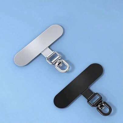 1pc Metal Connector Clip For Phone Case, Thin Stainless Steel 360° Rotatable Hanging Clip, Anti-Lost Sticker, Suitable As Valentine's Day Gift