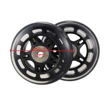 2pcs Luggage Suitcase Replacement Wheels, 75mm Rubber Inline Roller Skate Wheels With 8mm0.31 ABEC7 608ZZ Bearings Repair Kits BlackampClear, OD75xW24mm 2.95x0.94 - BlackClearOD75xW24mm - View 8