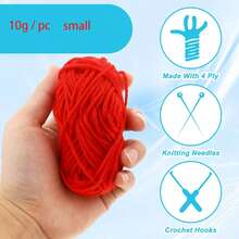 14/24/36 peças Mini Fio de Tricô, 14/24/36 Cores, Fio Misto Confortável para Artesanato DIY, Costura de Roupas, Tricô de Cachecol e Chapéu Feitos à Mão (Cor Aleatória, Embalagem Aleatória) - Multicolorido - Visão 6