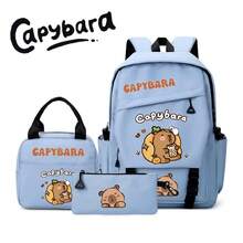 Water Vole Cute Backpack Set, Large Capacity Multi-Piece Backpack & Crossbody Bag & Clutch With Laptop Compartment, Simple Casual Multipurpose Backpack Wallet, Solid Color Nylon Student Backpack With Adjustable Straps, Multiple Pockets, Zipper Closure, Back To School Essential, Valentine's Day Gift - Multicolor - View 8