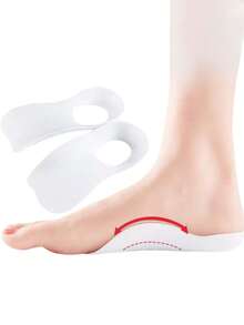 QKC 1 Pair Unisex Arch Support Shoe Insoles, Made Of TPR Material To Effectively Support Foot Arch And Improve Walking Comfort - Black - View 7